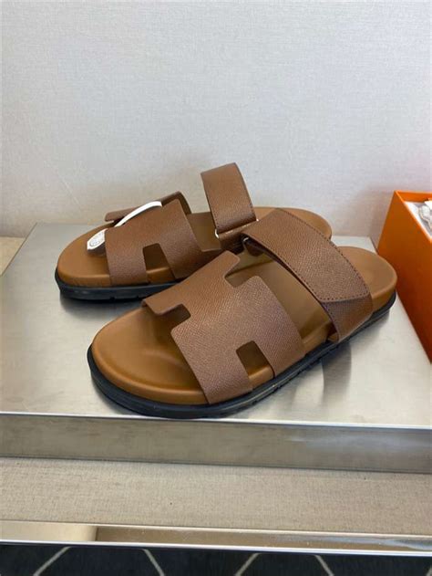 hermes flat brown sandals|Hermes black chypre sandals.